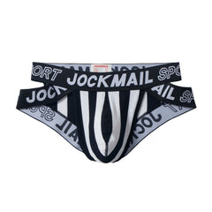 JOCKMAIL Striped & Strapped Briefs (6 Pack)