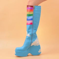 Rainbow Disco Boots