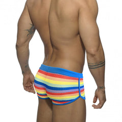 Rainbow Square Cut Swim Trunks