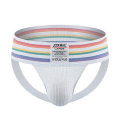 JOCKMAIL Rainbow Wide Waistband Athletic Jockstrap