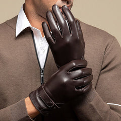 Sexy Men's Sheepskin Leather Gloves