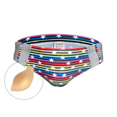 Silver Stud Rainbow Swim Briefs