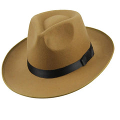 Jazz Fedora Wide Brim Hat