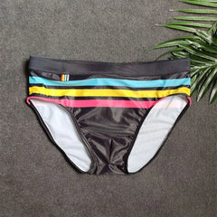 Sexy Striped Swim Briefs