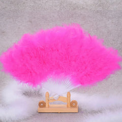 Feathered Gay Pride Rainbow Fan