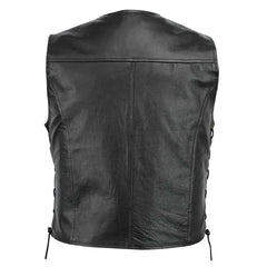 Lace-Up Leather Tank Top