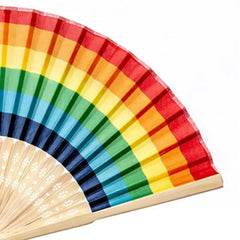 Gay Pride Rainbow Hand Fan