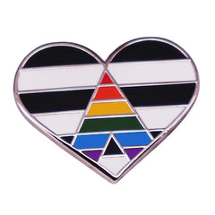 Straight Ally Pride Heart Enamel Pin