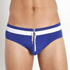 Tempting Zip Front Swim Briefs