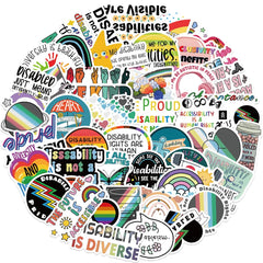 Lucky Dip Collection Of 100 Random  Disability Pride Stickers!