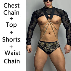 Black Gogo Performance Costume Set