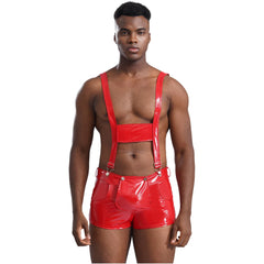 Suspender Glam One-Piece Men's Bodysuit