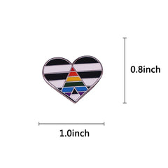 Straight Ally Pride Heart Enamel Pin