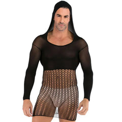 Hollow Temptation Men's Fishnet Pantyhose