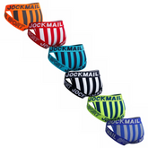 JOCKMAIL Striped & Strapped Briefs (6 Pack)