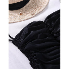 Ruched Strapless One Piece Swimsuit