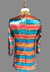 LGBTQ+ Luxe Sequin Long Coat