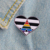 Straight Ally Pride Heart Enamel Pin