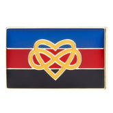 LGBTQA Polyamory Infinity Heart Pride Flag Enamel Pin
