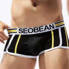 SEOBEAN Racing Stripes Low Rise Boxer Briefs