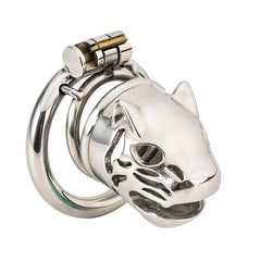 Stainless Steel Caged Lion Chastity Lock With Key