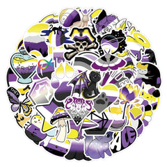 Lucky Dip Collection Of 100 Random Nonbinary Pride Stickers!
