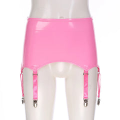 Dominatrix PU Leather Garters with Clips