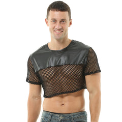 Black Fishnet Crop Top