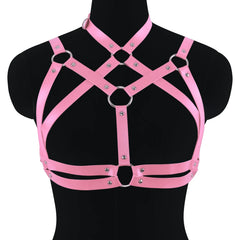 Rebel Rave Rivet Crop Harness Top