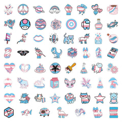 Lucky Dip Collection Of 100 Random Transgender Pride Stickers!