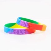Gay Pride Rainbow Silicone Wristband