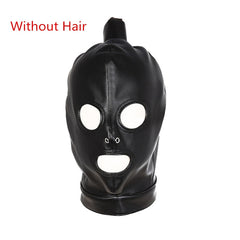 Bondage Slave Hood with Removable Hair
