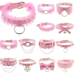 Femme Pink Punk Chokers
