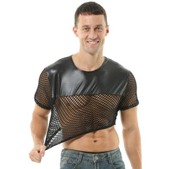 Black Fishnet Crop Top