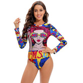 Pop Art Rashguard Swimsuit
