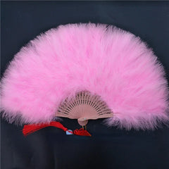 Feathered Gay Pride Rainbow Fan