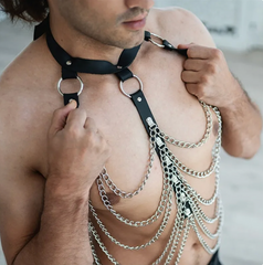 Mens Chain Link Fetish Harness