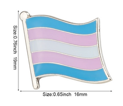 Trans Flag Enamel Pin