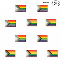 Progress Pride Enamel Pins (10 Pack Deal)