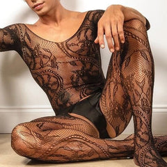 Men's Transparent High Elastic Pantyhose