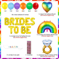 Brides To Be Lesbian Bachelorette Party Decorations Balloons
