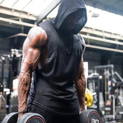 Men's Hooded Fitness Racerback Vest