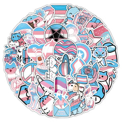 Lucky Dip Collection Of 100 Random Transgender Pride Stickers!