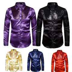 Sequin Satin Basics Shirt
