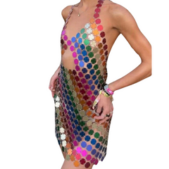 SequinSizzle Disco Mini Dress