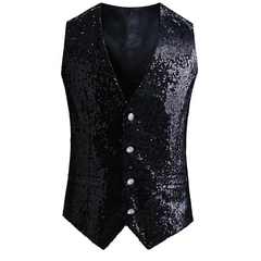 Sequin V-Neck Pride Vest