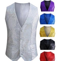 Sequin V-Neck Pride Vest