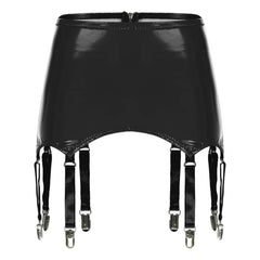 Dominatrix PU Leather Garters with Clips