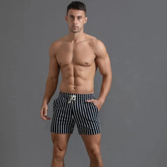 Vertical Stripes Slim Fit Shorts