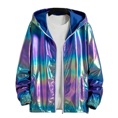 Shimmer Rave Ultra-Thin Holographic Jacket
